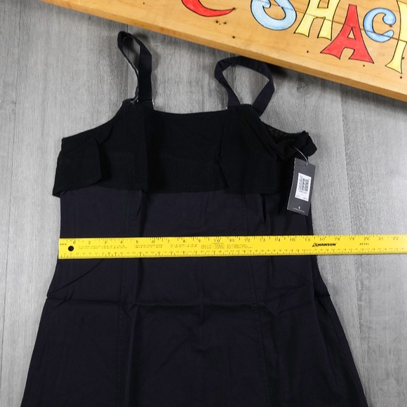 Womens Hurley Hermosa Dress Black Ruffle Adjustable Strap Zipper Back Size Large - Picture 10 of 12